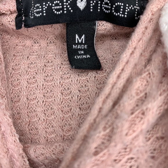 Peach and White Derek Heart Sweater - Picture 2 of 3